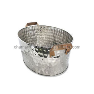 Refroidisseur et bouteille de vin de bain à champagne plaqué argent en acier inoxydable - Product Image 1