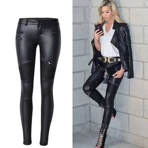 Pantalones de piel de oveja 100% auténtica para mujer, venta al por mayor - Product Image 3