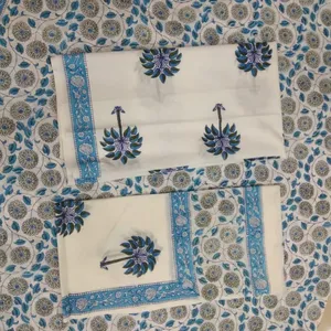 Trajes Salwar Kameez de algodón sin costuras estampados a mano - Product Image 1