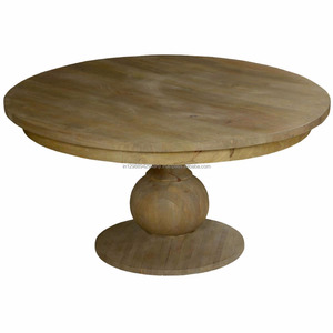 Table à manger ronde en bois de Style Vintage, mobilier de salle à manger de luxe