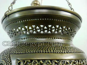 B178 Style Antique Fait À La Main En Laiton Turc Pendentif Lampe Arabe Script Plafonniers - Product Image 4