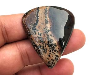 Cabujón de piedras preciosas sueltas de ópalo dendrítico marrón de alta calidad en forma de pera para la fabricación de joyas hechas a mano Cabinas superiores lisas naturales - Product Image 4