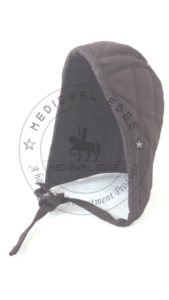 Unisex diseño personalizado Era marrón algodón Chainmail Arming Caps gran fabricación empresa rayas sombrero de piel adultos uso otoño primavera - Product Image 4