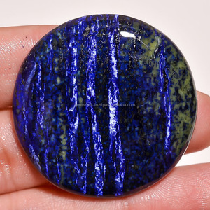 หินอัญมณีสังเคราะห์โอปอลไฟสีฟ้าสำหรับการรักษาจักระอัญมณีทำมือแบบเรียบหลวม - Product Image 2