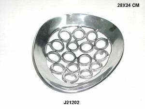 Vente chaude À La Main En Fonte D'aluminium Carré Assiette Bol À Fruits Miroir Finition Polonaise Conteneur De Fruits Décoratif En Métal Matériel - Product Image 5