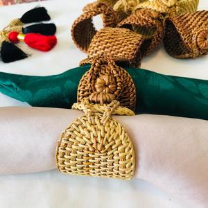 Hand Woven Bamboo Eco-Friendly Napkin Ring Party <b>Table</b> Decoration - Product Image 2