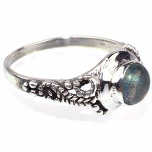 Winsome – bague ronde en pierre de lune arc-en-ciel, en argent Sterling 925, bijoux en argent Sterling, vente en gros - Product Image 1