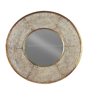 Miroir mural chromé rond en métal, miroir décoratif - Product Image 5