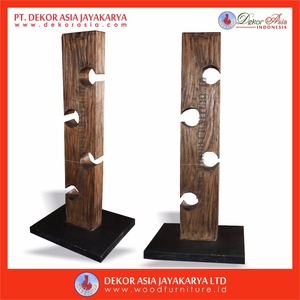 Sustainable 10 <b>Bottle</b> Standing Wine Rack Recycled Railway Wood Wooden Beverage Tubs Recycled Wine Rack with Recycle Features - Product Image 2