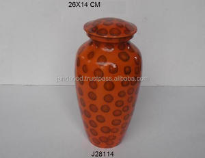 High Quality Mat Brass and Painted Finish <b>Urn</b> <b>Jar</b> in Cast Brass Also in Aluminium Metal <b>Urn</b> <b>Jar</b> Decorative Metal <b>Urn</b> <b>Jar</b> - Product Image 3