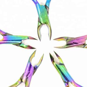 High Carbon Stainless Steel Plasma Rainbow Color <b>Cuticle</b> Nail Clipper Super Sharp Blades Premium Quality - Product Image 3