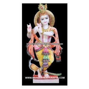 Handmade Marble Krishna God Statue - Product Image 1