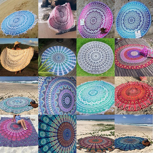 Indien bohème Mandala plage tapisserie Floral imprimé Yoga tapis serviette et tenture murale à la main Hippie couverture pour décor de plage - Product Image 2