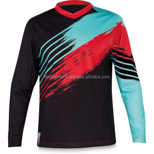 Maillot de vélo de montagne pour hommes à quantité minimale de commande basse chemise de cyclisme à manches longues t-shirt de motocross de descente maillot MX - Product Image 1