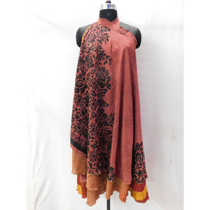 กระโปรงผู้หญิงใส่ได้สองด้าน,กระโปรงชายหาดแบบพันรอบผ้าไหม Magiv กระโปรงสองชั้น - Product Image 4