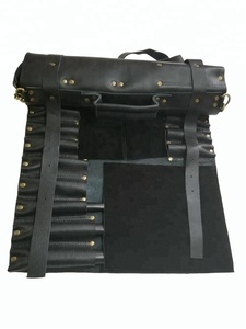 Bolsa/Estuche Enrollable para Cuchillos de Chef, de Cuero Genuino Premium Ligero, con 16 Ranuras, Color Negro - Nuevo Modelo - Product Image 5