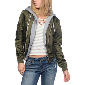 เสื้อแจ็คเก็ตวาร์ซิตี้สำหรับผู้หญิงไซส์ใหญ่ ฤดูหนาว หนังแกะเทียม หนังพัฟเฟอร์ ผ้ายีนส์ แขนปกติ สำหรับใส่กลางแจ้ง - Product Image 4