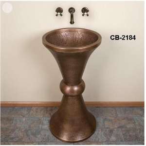 นักออกแบบหรูหราแท่นทองแดงล้างอ่างล้างจานห้องน้ํา - Product Image 1