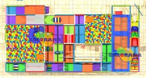 สระบอลขนาดใหญ่พื้นที่เล่นเกมสำหรับโรงเรียนและห้างสรรพสินค้าตุรกีการออกแบบพิเศษสำหรับสนามเด็กเล่นในร่ม - Product Image 6