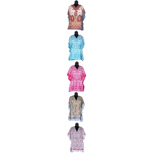 Robe de soirée courte sans manches, caftan Maxi décontracté en soie - Product Image 1
