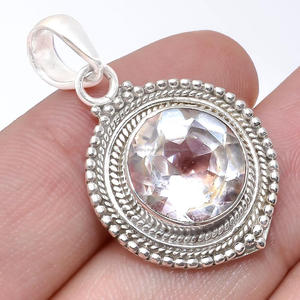 Natural Tibetan <b>Turquoise</b> Gemstone Vintage Wholesale Jewelry 925 Sterling Silver Pendant - Product Image 6