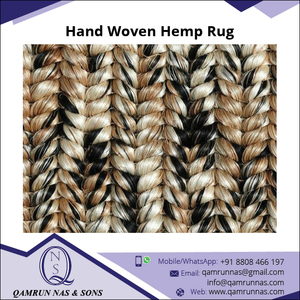 Alfombra de cáñamo 100% con patrón Soumak elegante más vendida para adolescentes, conjuntos de alfombras de área de Calidad de exportación de diseño abstracto de tejido plano de pila alta - Product Image 3