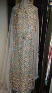 Caftán/caftán marroquí hecho a mano amarillo hermoso indio - Product Image 6