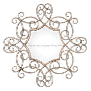 <b>Metal</b> Mirror Home Decorative Iron <b>Metal</b> Designer Mirror for Bedroom / Living Room Rectangular Shaped Wall Decorative Mirrors - Product Image 3