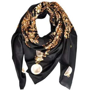 Foulard en soie pour femme, écharpe à la mode fabriqué au Vietnam, vente en gros,
