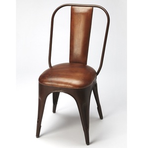 Diseño único de hierro Industrial y silla de cuero - Product Image 1