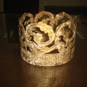 Atasan kue mahkota dekorasi atas Tablle, mahkota Vintage, atasan kue pernikahan kecil