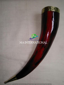 Corne à boire de buffle polie écologique personnalisée Corne à boire de vache nautique de style animal sculpté - Product Image 3