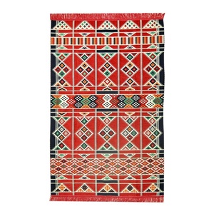 Alfombra Oriental Auténtica de Anatolia con Patrón Zeugma, Color Rojo - Product Image 3