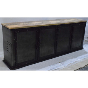 Retro công nghiệp mỹ phong cách kim loại đinh tán gỗ hàng đầu có thể điều chỉnh chuyển đổi đồ nội thất nhà văn phòng khách thanh ăn nhà bếp - Product Image 5