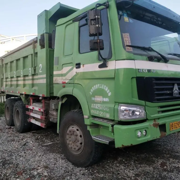 Used HOWO 336 dump trucks 6 by 4 second hand 10 tires with good condition