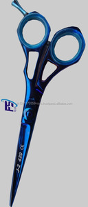 Tijera profesional de titanio con revestimiento azul para peluquero, tijeras de peluquería personalizadas, de acero inoxidable - Product Image 5