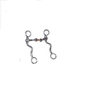 Caballo Acero inoxidable Snaffle Bit Western Dog Bone Futurity por Riaz Jamal Intel Premium Horse Products - Product Image 1