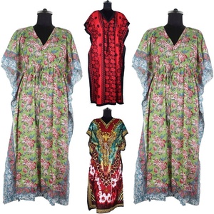 Women Soft Silk Printed Maxi Long <b>Kaftan</b> for Wholesale - Product Image 2