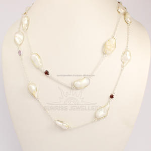 Chaîne en argent sterling 925 pour femmes, chaîne à maillons, pierres précieuses d'améthyste naturelle, sertissage en bezel, longueur personnalisable - Cadeau de mariage - Product Image 5