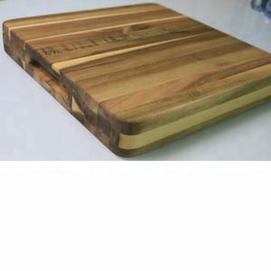 Planche à découper en bois de teck massif avec poignée planche à découper côté fromage planche à découper cuisine Logo personnalisé gravé cuisine bambou - Product Image 1