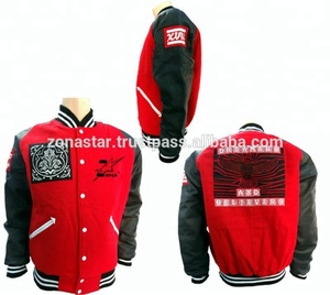 เสื้อแจ็กเก็ตเบสบอลทรงตัวอักษรขนาดใหญ่สำหรับนักเรียนอเมริกันสำหรับฤดูหนาวปรับแต่งตราโลโก้ได้ตามต้องการดีไซน์ขนแกะ - Product Image 5