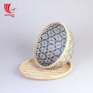 Tente alimentaire ronde en bambou, parapluie, couverture alimentaire tissée - Product Image 6