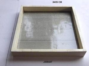 Bone Tray Black and White Printed Chevron Patterns Colours Size Can Be Customized <b>Keepsake</b> Handmade Serving Tray - Product Image 4