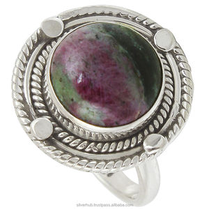 Shandian — bague en pierre thermostatique, argent Sterling 925, bijoux de déclaration, fuchnettoyage naturel, pierres précieuses - Product Image 1