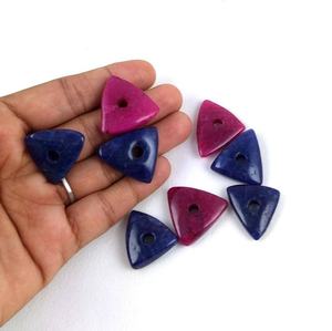 Cabujones de jaspe de ágata natural, piedras preciosas sueltas con forma de triángulo suave para hacer joyas hechas a mano, hermosas y únicas - Product Image 4