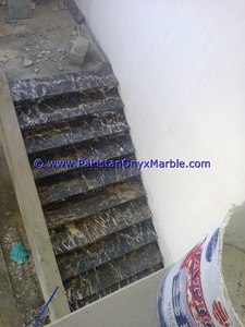Escaleras de Mármol de Alta Calidad, Peldaños y Alturas de Mármol Negro y Dorado, Diseño Moderno para Decoración del Hogar u Oficina, Escaleras de Mármol Natural - Product Image 5