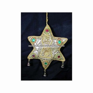 Zari Embroidery Hanging Ornament <b>For</b> Christmas <b>Tree</b> Decoration - Product Image 1