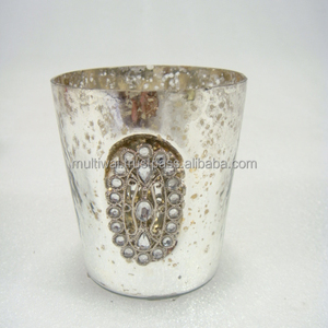 Bougeoir en verre au mercure Bougeoirs votifs en verre Bougeoir votif en cristal pour la décoration intérieure - Product Image 1