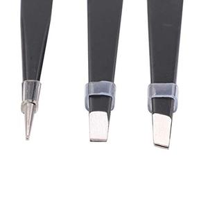 Ensemble professionnel de 3 pinces à épiler en acier inoxydable, pointues et plates, pour sourcils, poils incarnés et éclats de bois 2026 - Product Image 2