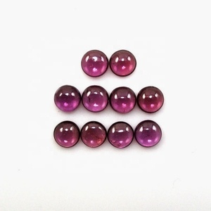 Haute qualité 4mm naturel rhodolite grenat lisse rond Cabochon en vrac semi-précieux pierres précieuses bijoux artisanaux au meilleur afforda - Product Image 2